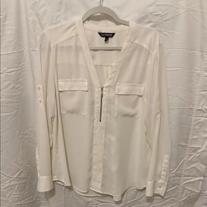Express Men's Cream Button Down Shirt